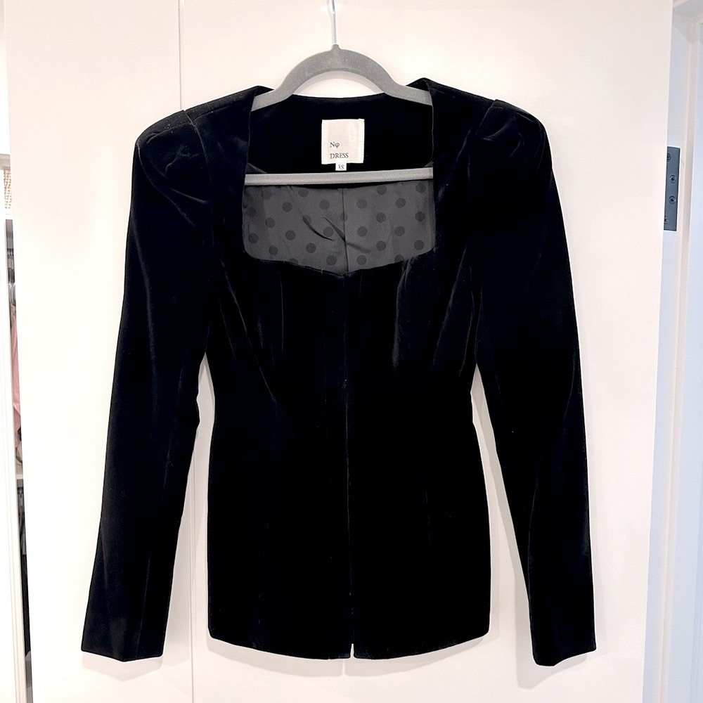 NODress Black Velvet Blazer